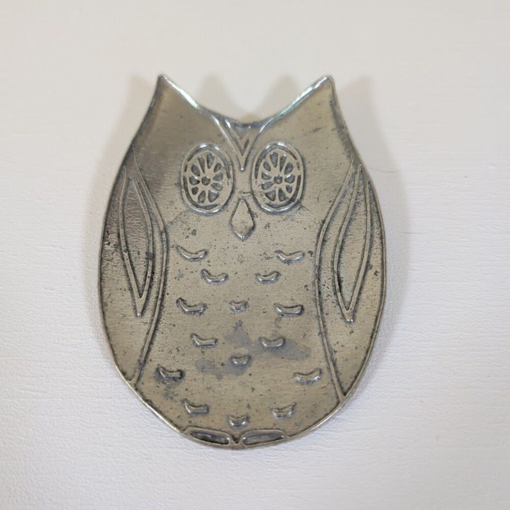 Crosby & Taylor Owl Pewter Spoon Rest